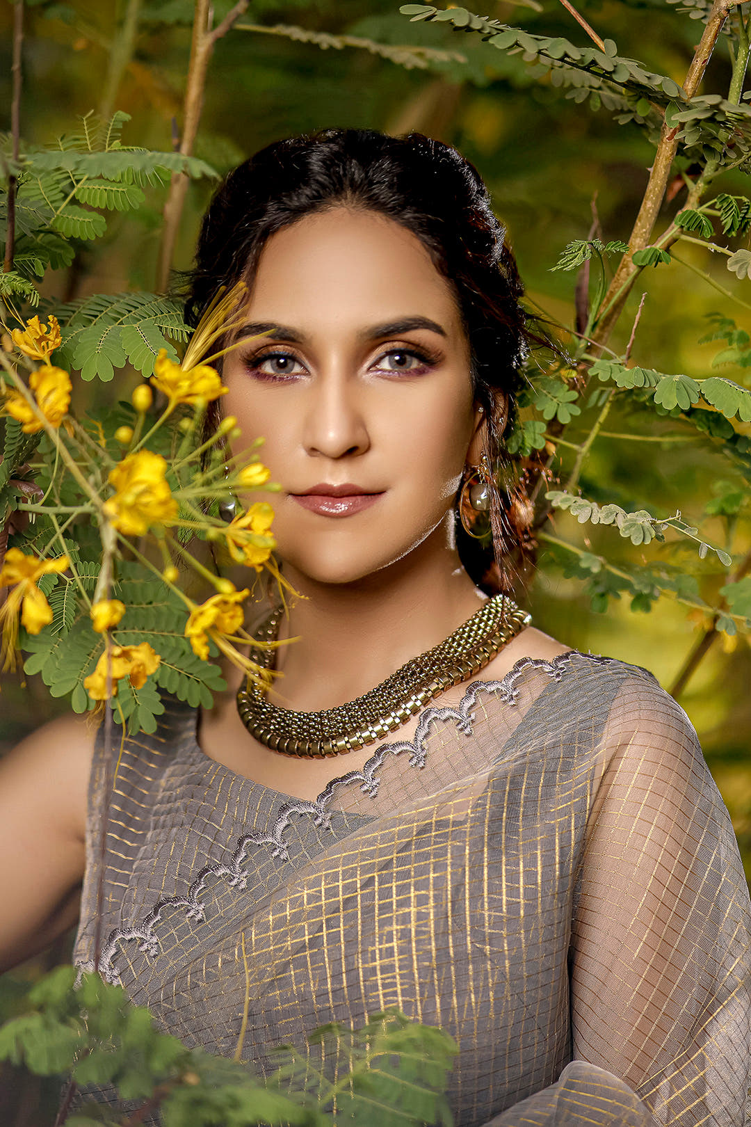 SANA'S zari organza saree Pakistan occasion wear