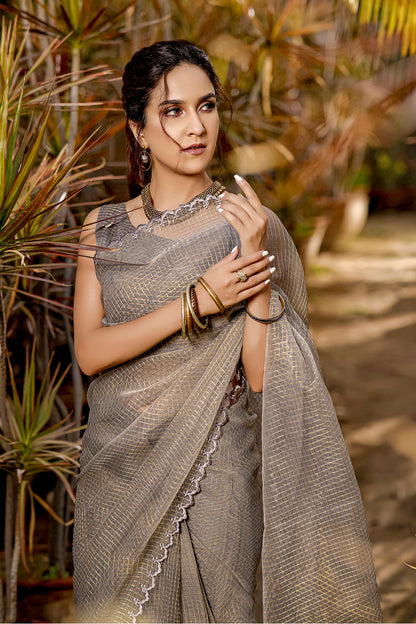 Zari Organza Luxury Saree | SR202376