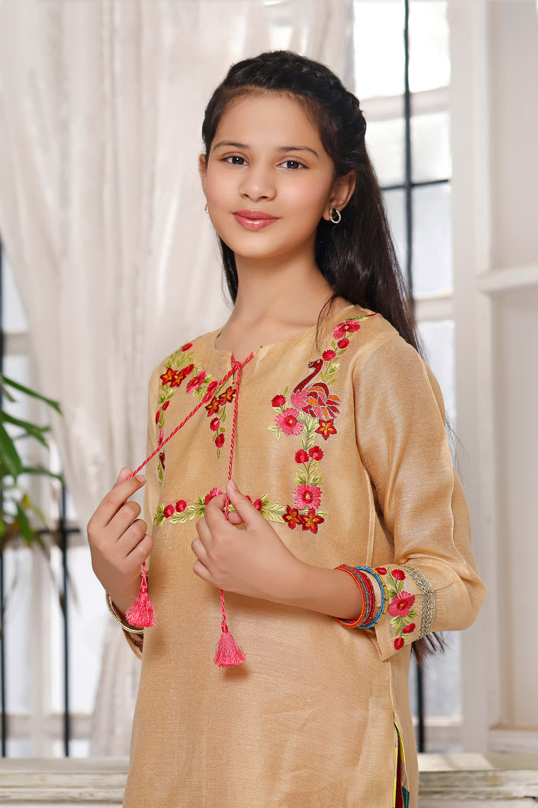 SANA'S red embroidered net suit Pakistan occasion wear
