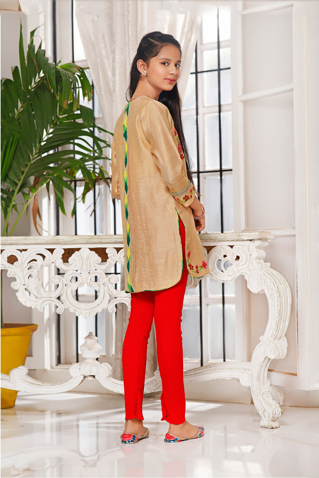 SANA'S red embroidered net suit Pakistan occasion wear