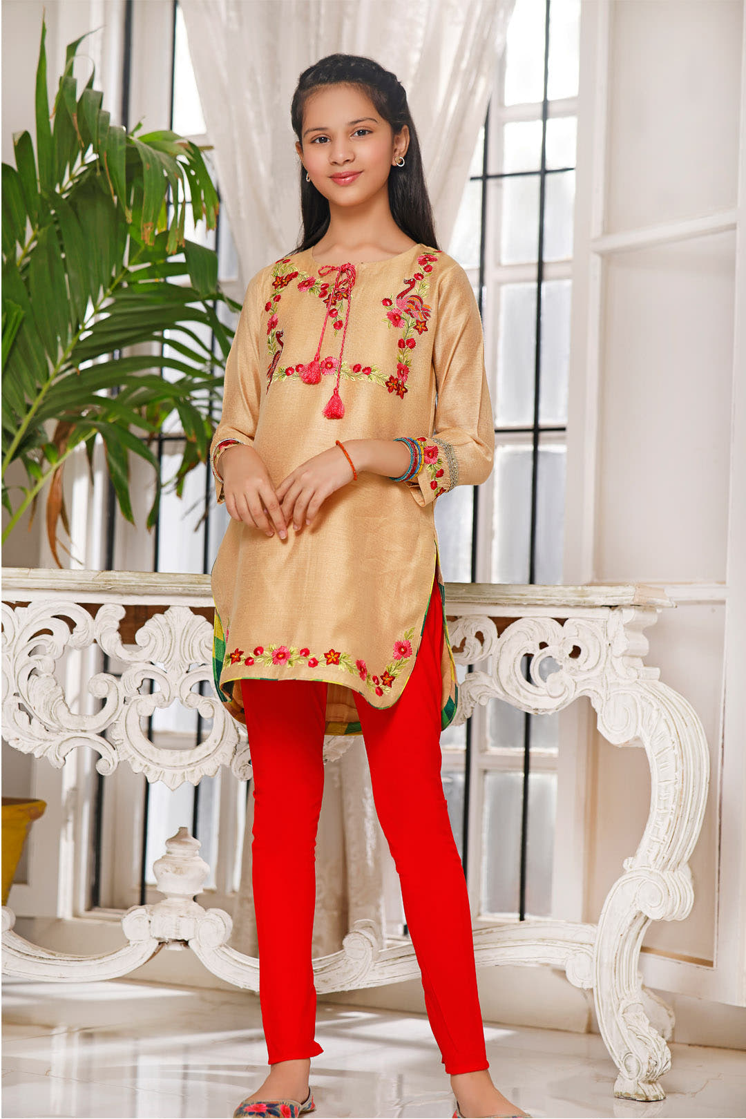 SANA'S red embroidered net suit Pakistan occasion wear