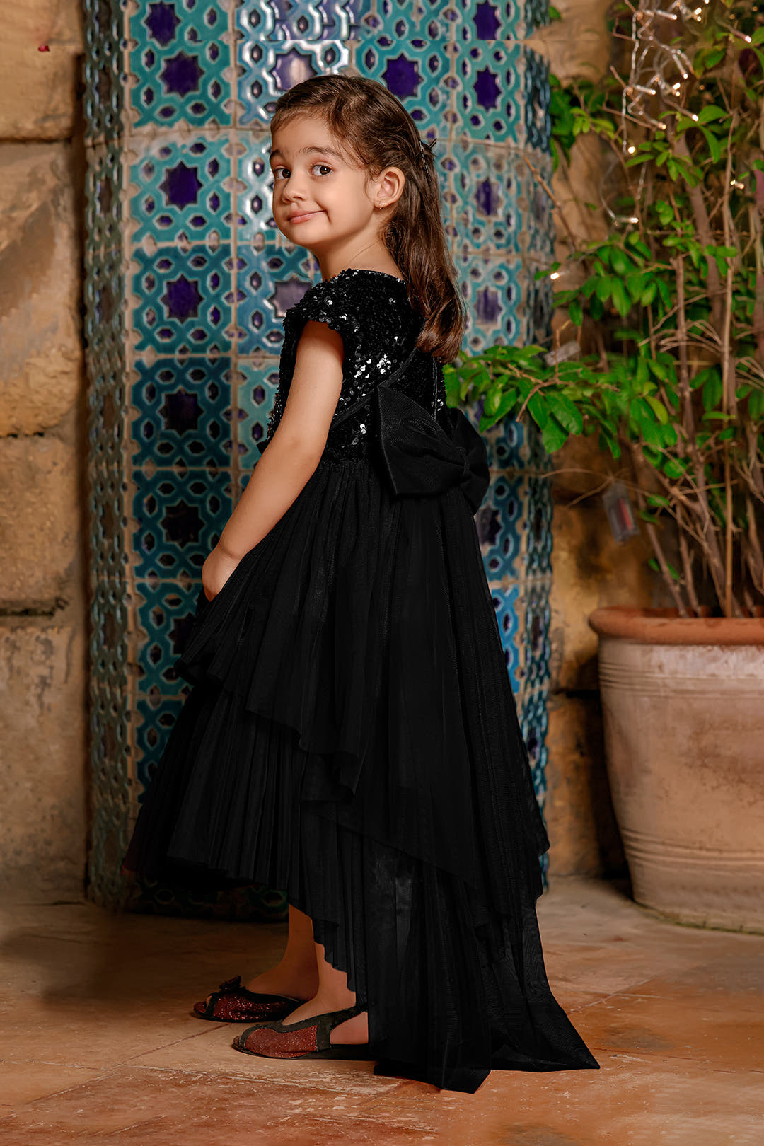 SANA'S net frock Pakistan Eid