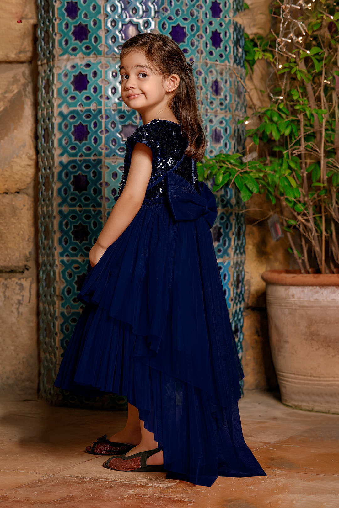 SANA'S net frock Pakistan Eid
