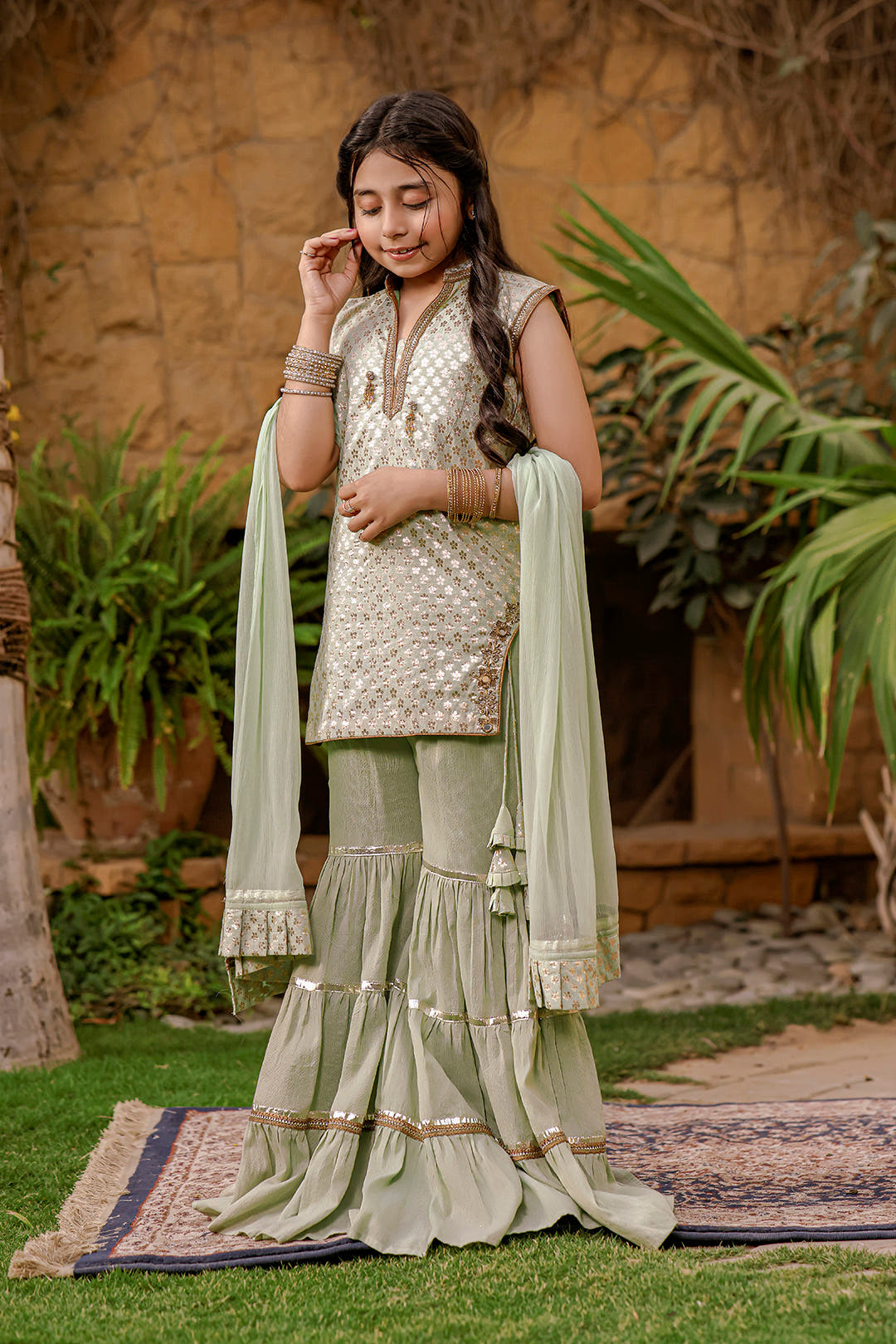 SANA'S cotton gharara suit Pakistan Eid