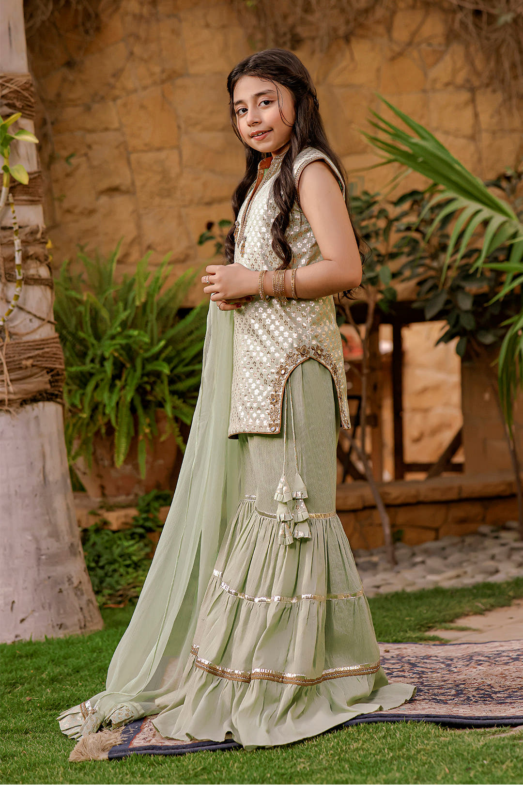 SANA'S cotton gharara suit Pakistan Eid