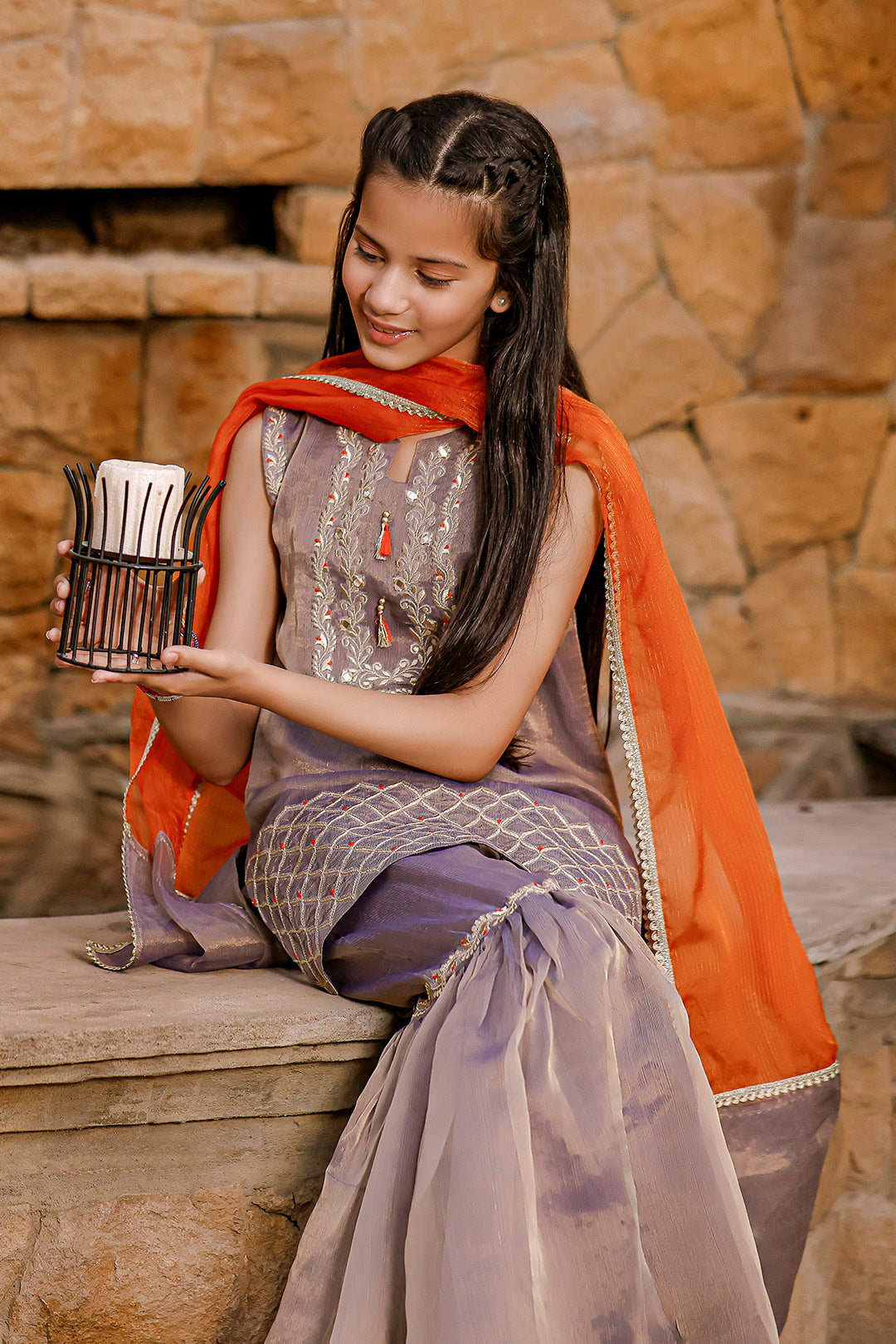 Mesuri Zari Embroidered Gharara Suit | Meerab Festive Edit | G3082