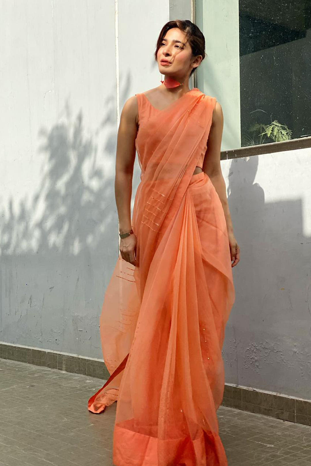 SANA'S organza saree Pakistan occasion wear