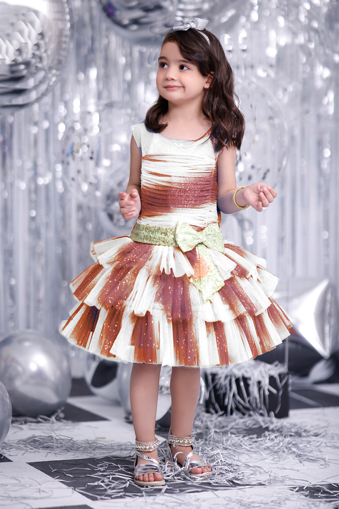 SANA'S net frock Pakistan party wear