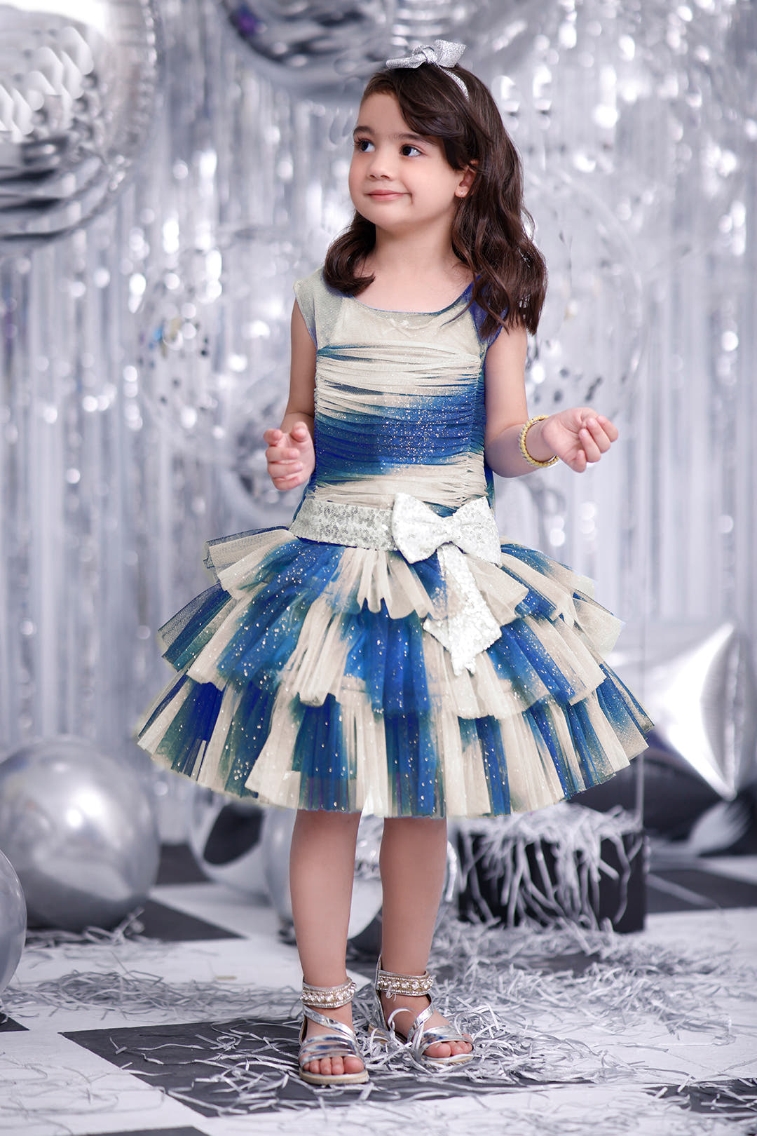 SANA'S net frock Pakistan party wear
