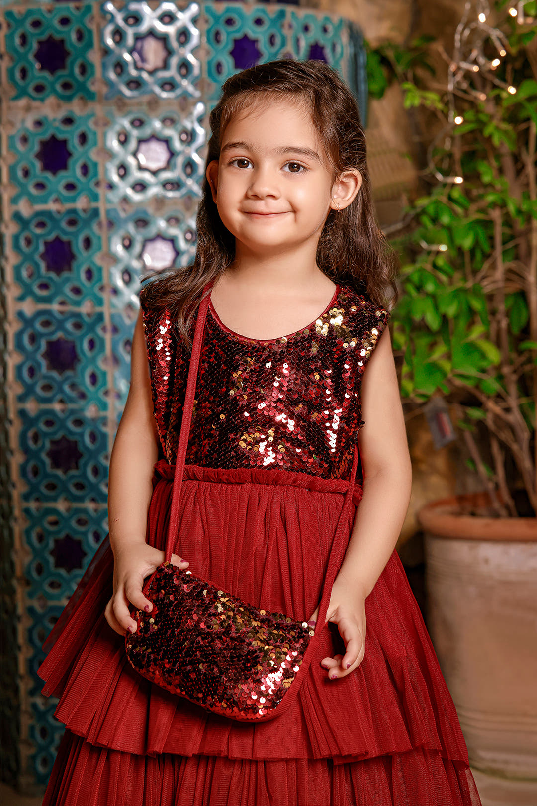 SANA'S net frock Pakistan Eid