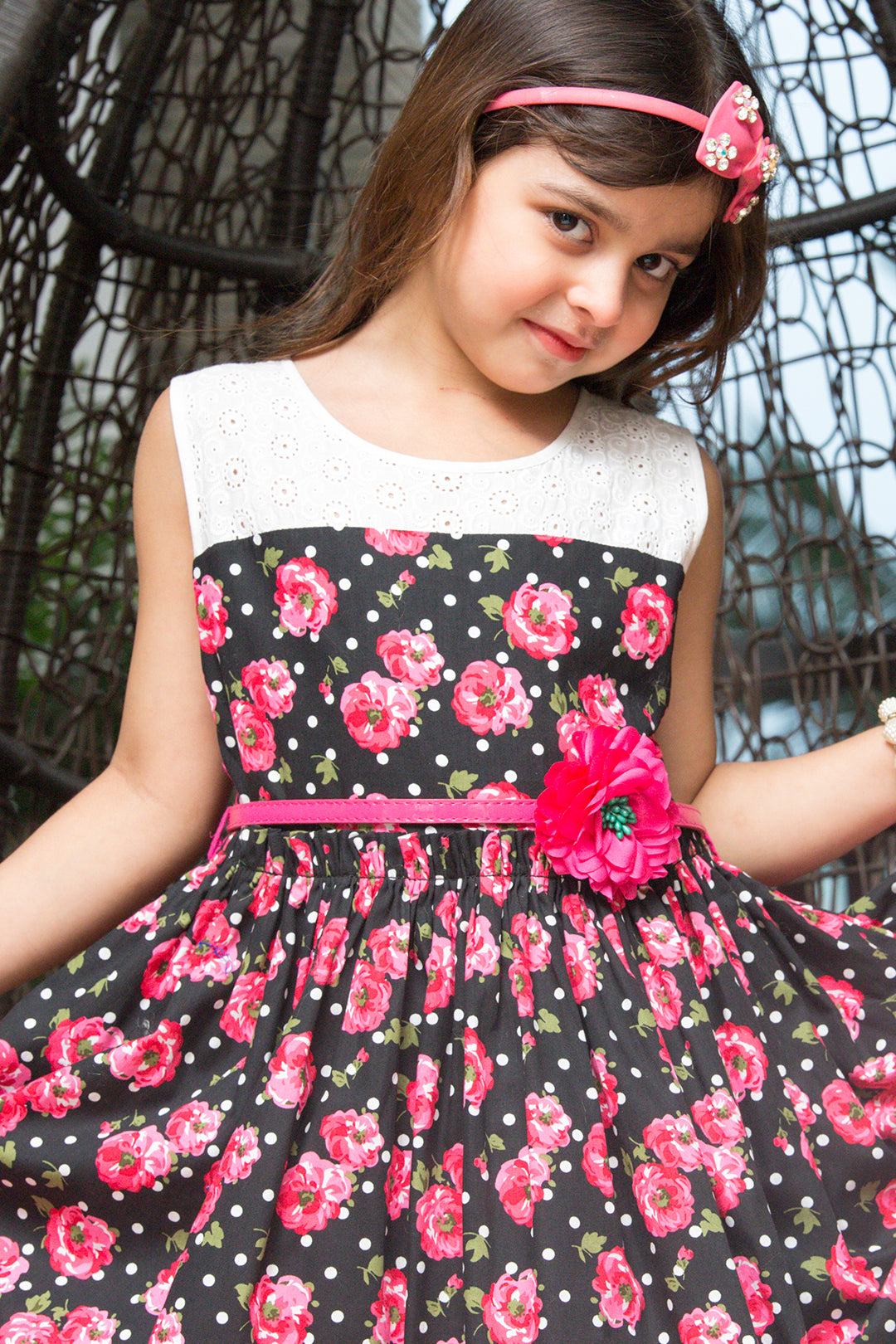 Printed Cotton Flower Frock | KAIRA | F2160