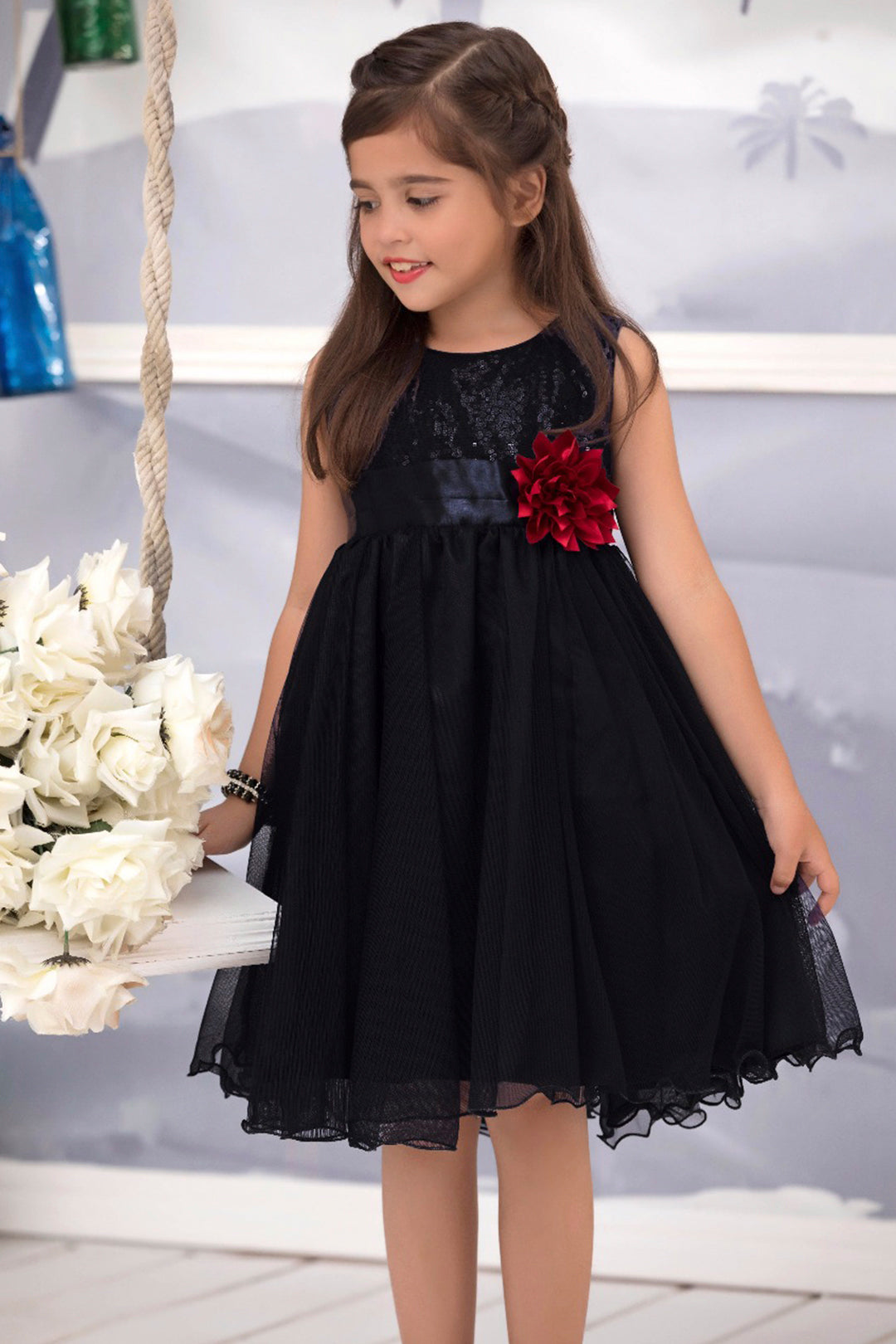 Sequins Net Frock | GFC16 | F5006 - SANA'S