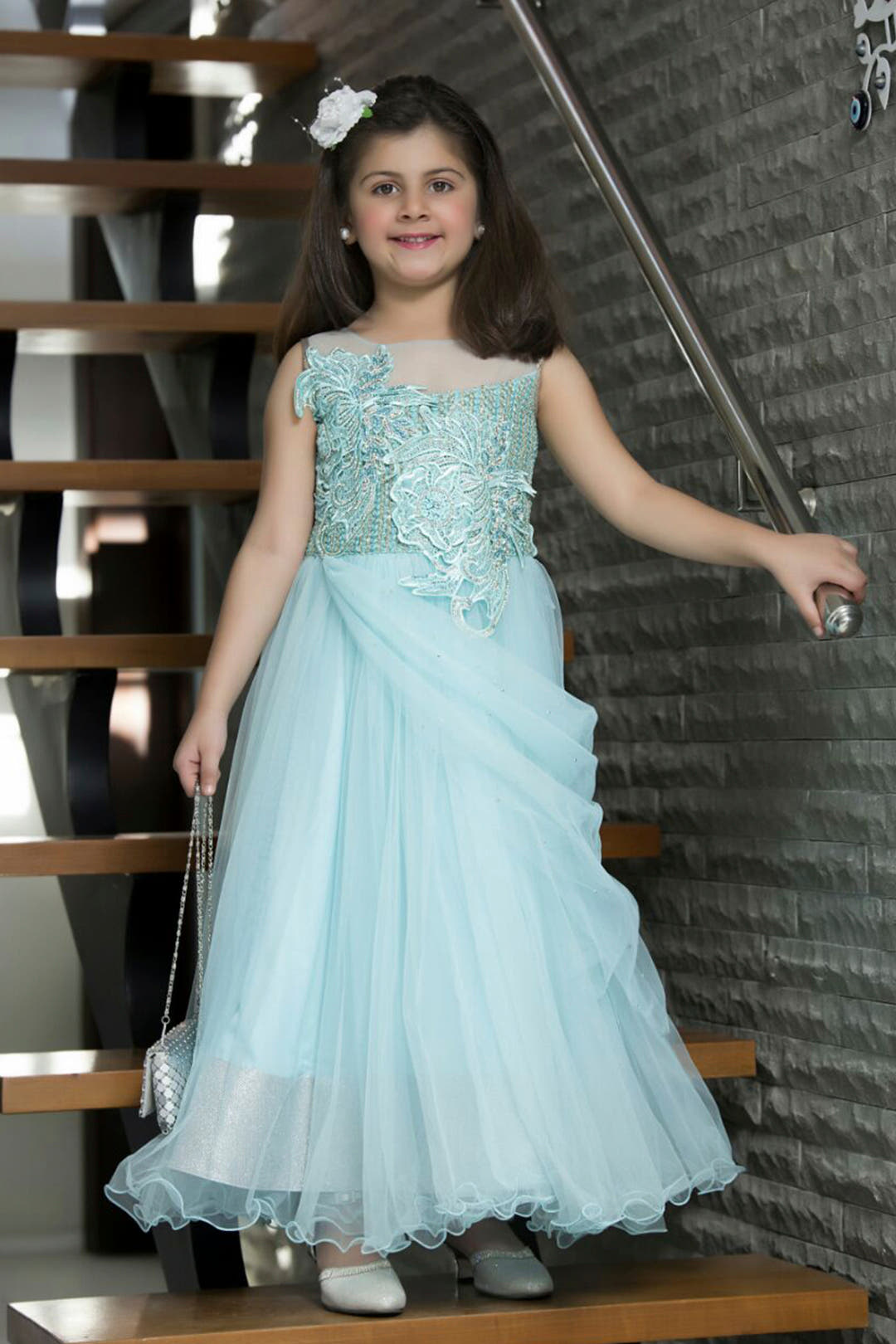 SANA'S net maxi dress Pakistan occasion wear