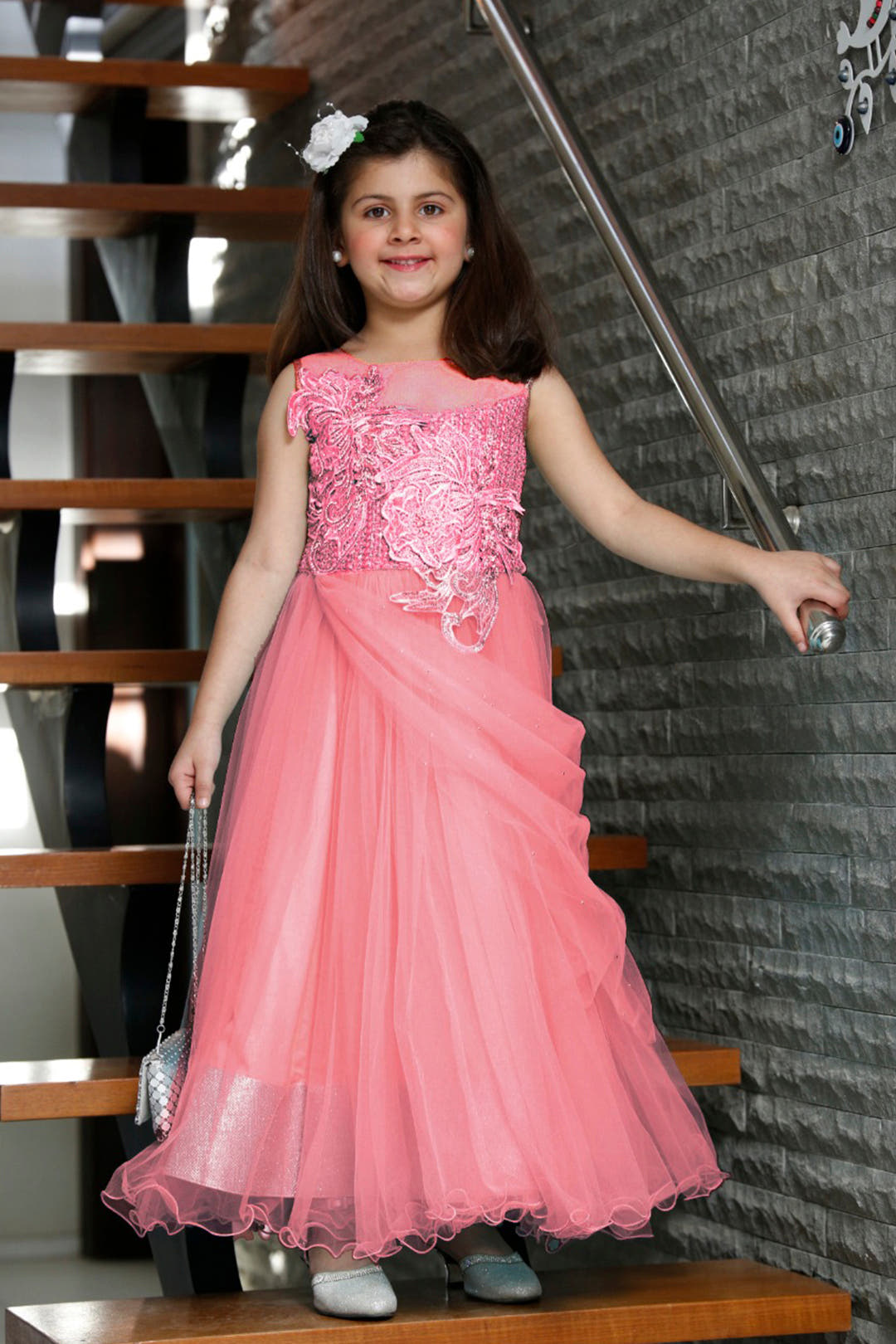 SANA'S net maxi dress Pakistan occasion wear