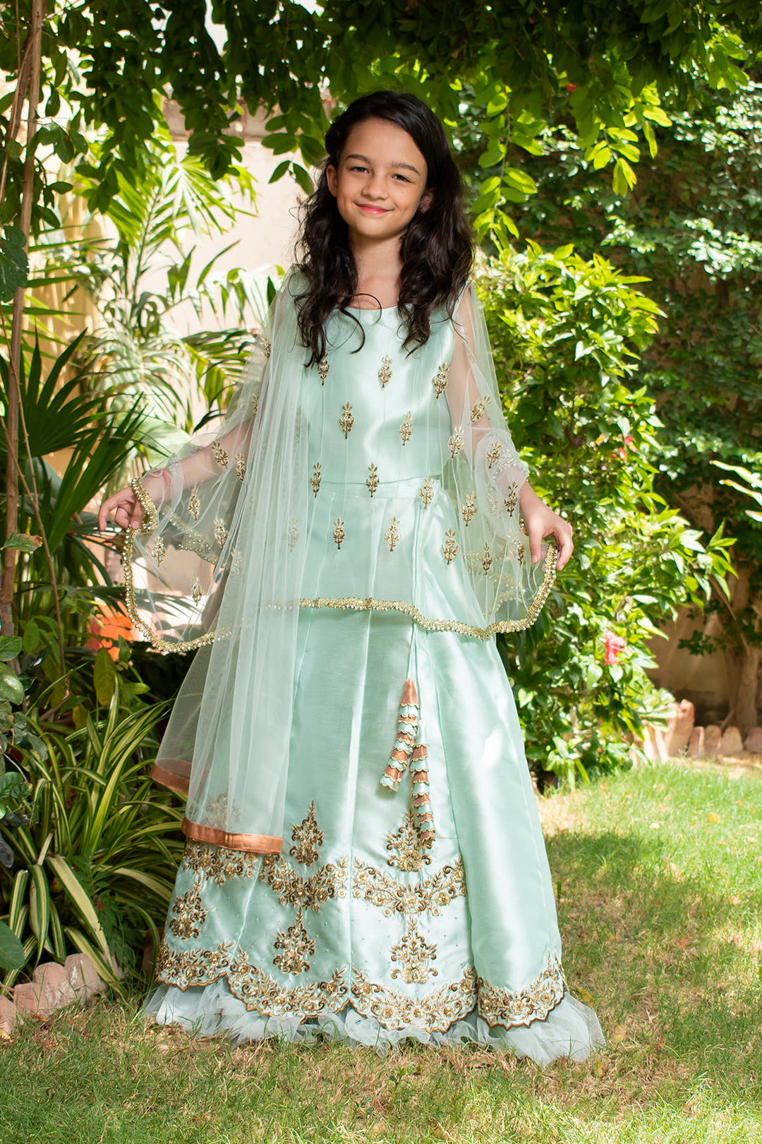 SANA'S red embroidered lehenga Pakistan occasion wear