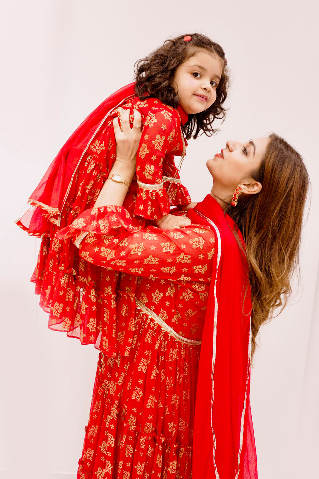 SANA'S printed chiffon maxi dress Pakistan Eid