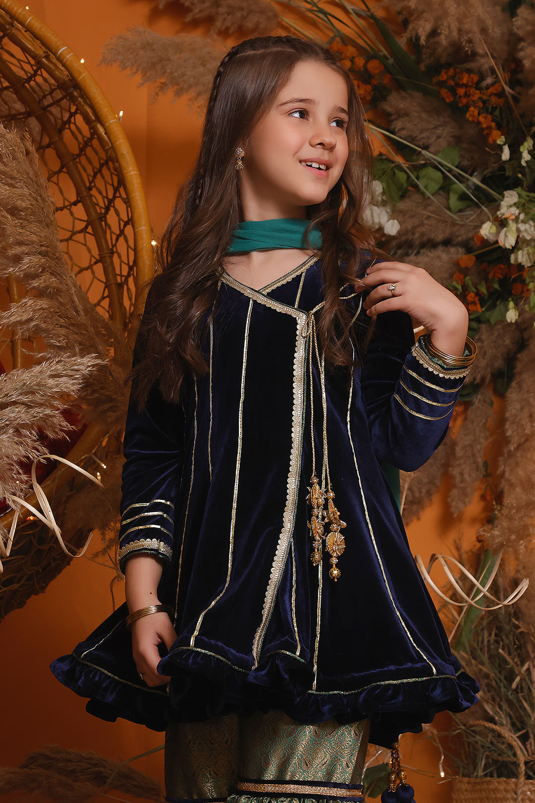 SANA'S velvet gharara suit Pakistan occasion wear
