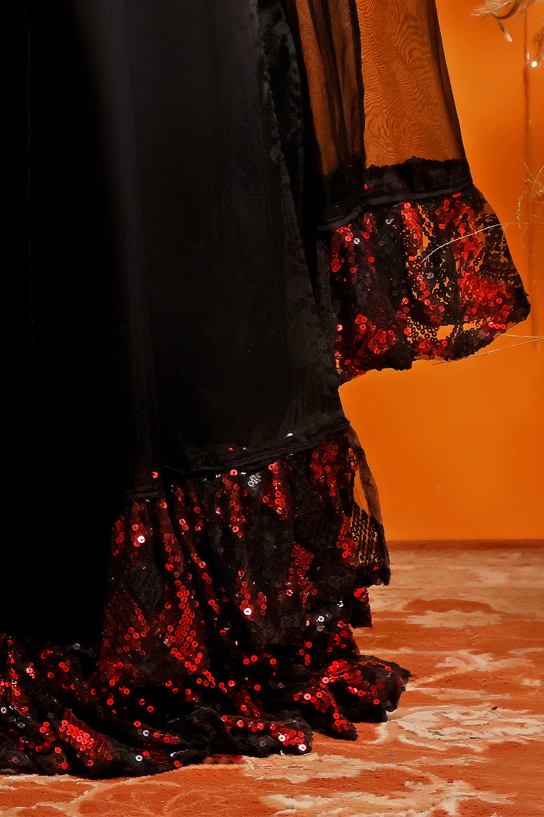 SANA'S red velvet lehenga Pakistan occasion wear