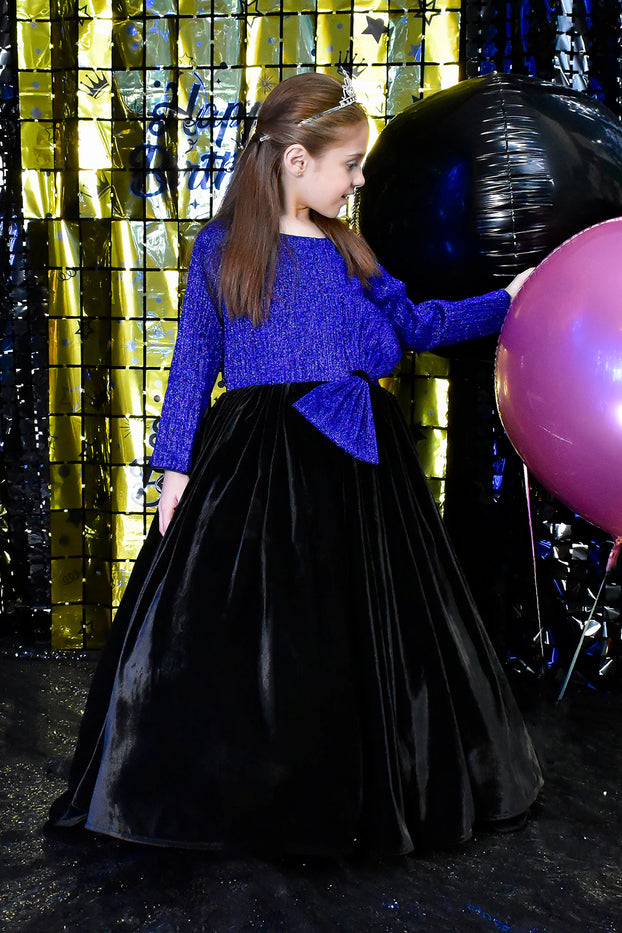 Long sleeve velvet maxi hotsell