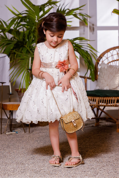 Self Embellished Sequins Frock | KAIRA | F2140