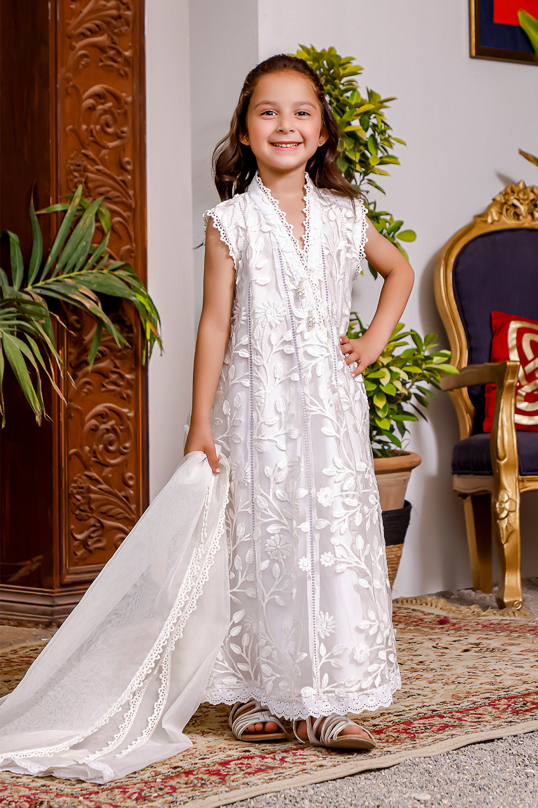 Kalidaar Embroidered Organza 3pc Suit | KAIRA | S3108