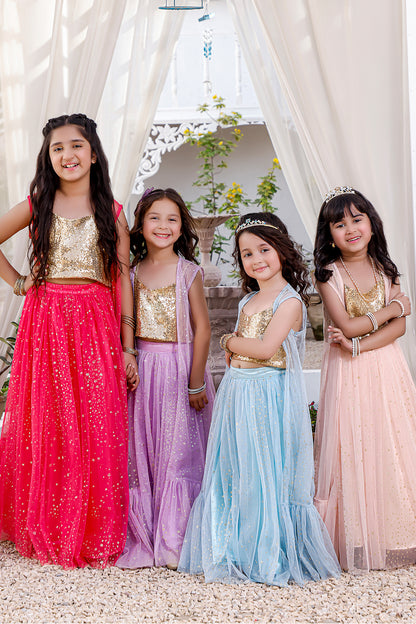 Sequins & Glitter Net Lehenga Choli | KAIRA | L3105