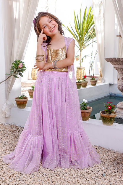 Sequins & Glitter Net Lehenga Choli | KAIRA | L3105