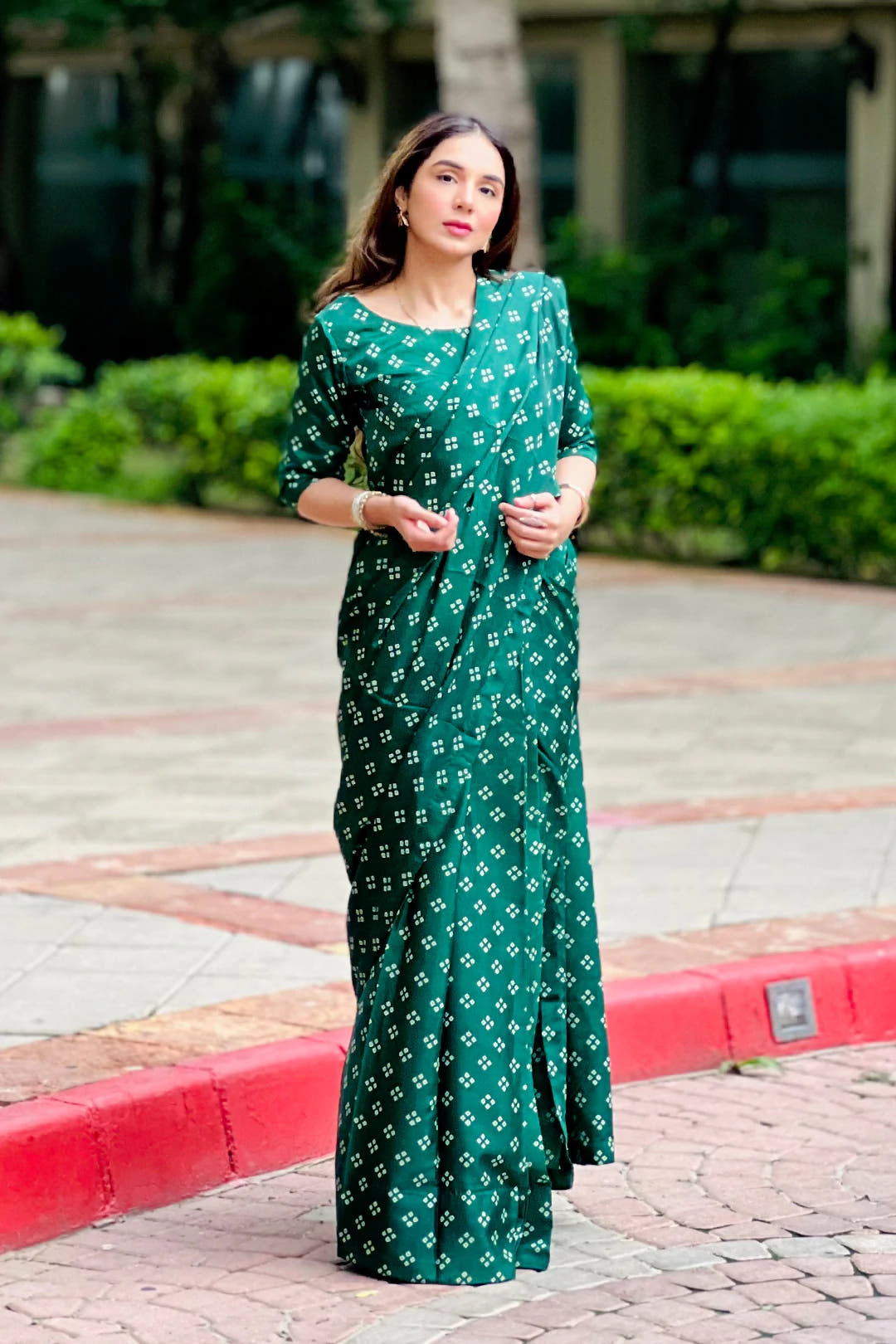 SANA'S printed silk saree Pakistan occasion wear