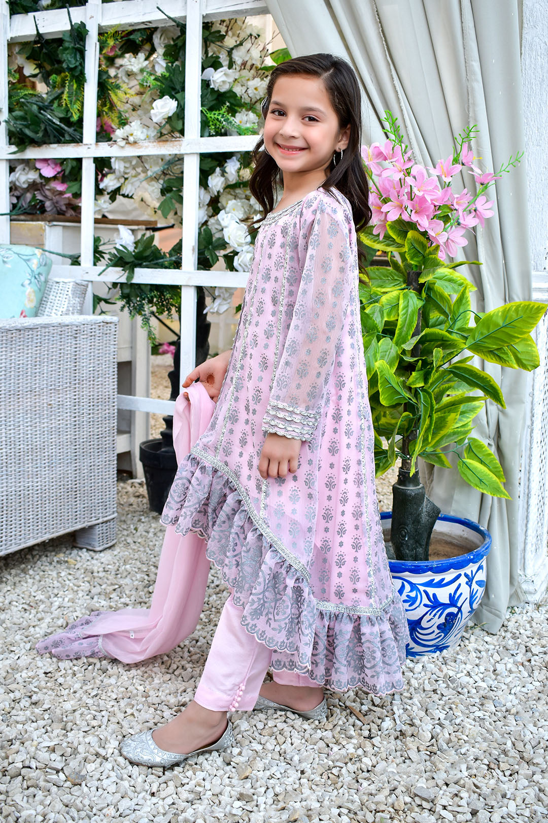 Screen Printed Chiffon 3pc Suit | TEHWAAR | S3103