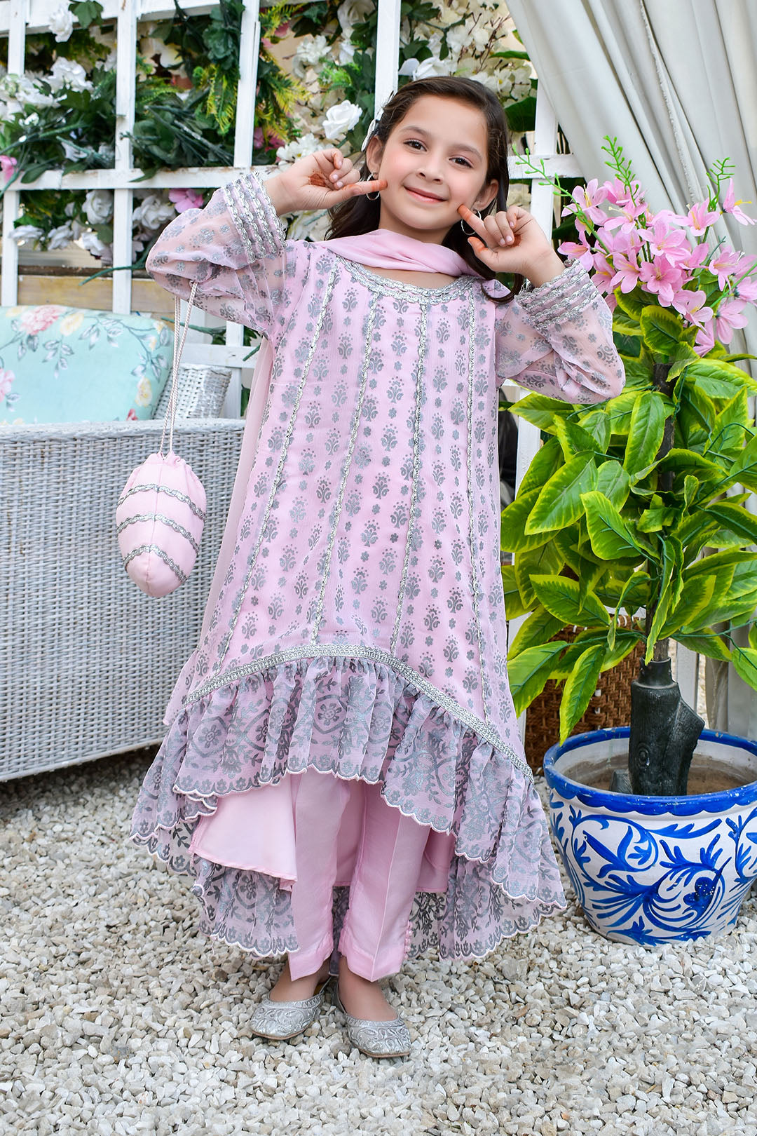 Screen Printed Chiffon 3pc Suit | TEHWAAR | S3103