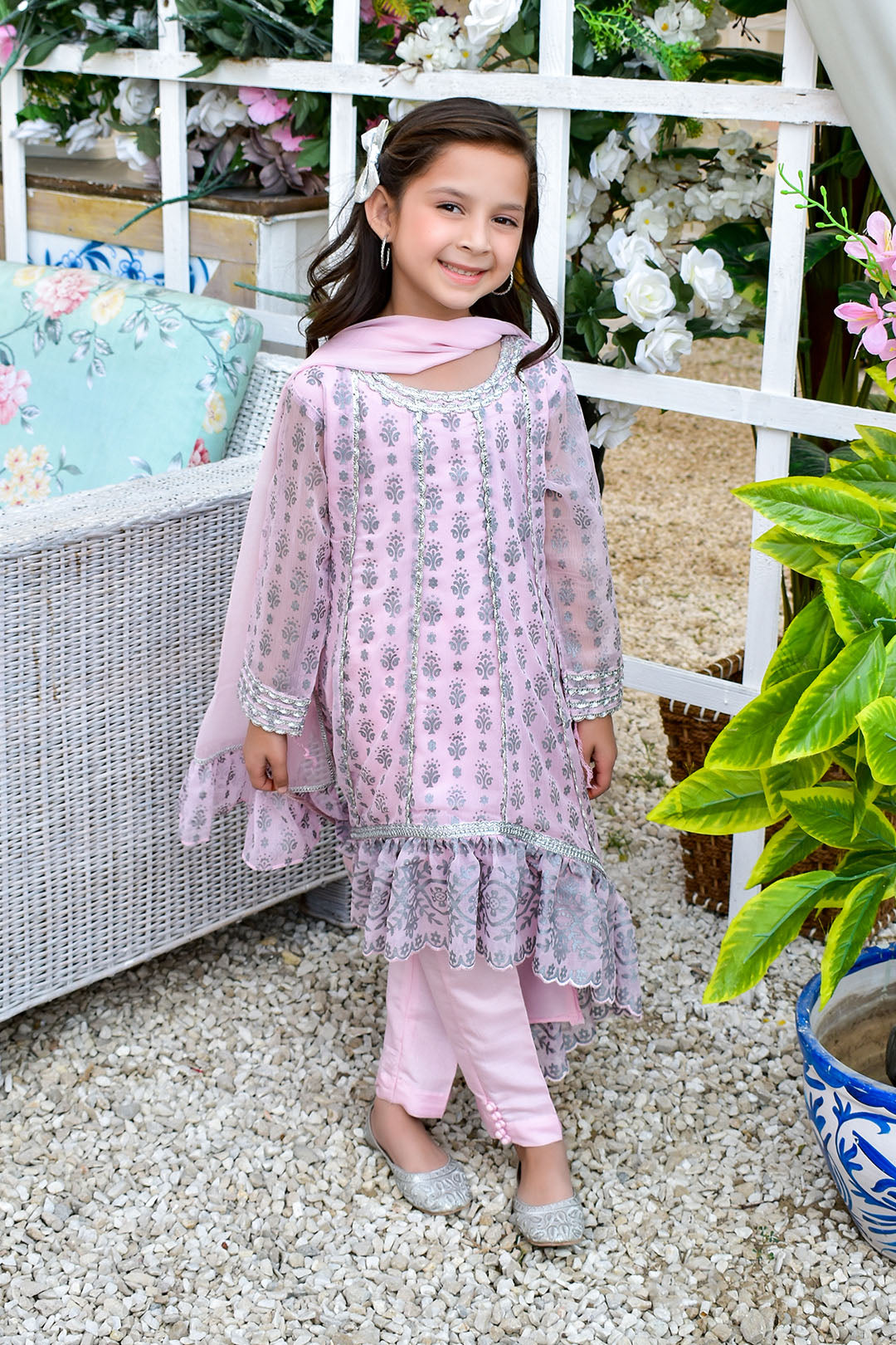 Screen Printed Chiffon 3pc Suit | TEHWAAR | S3103