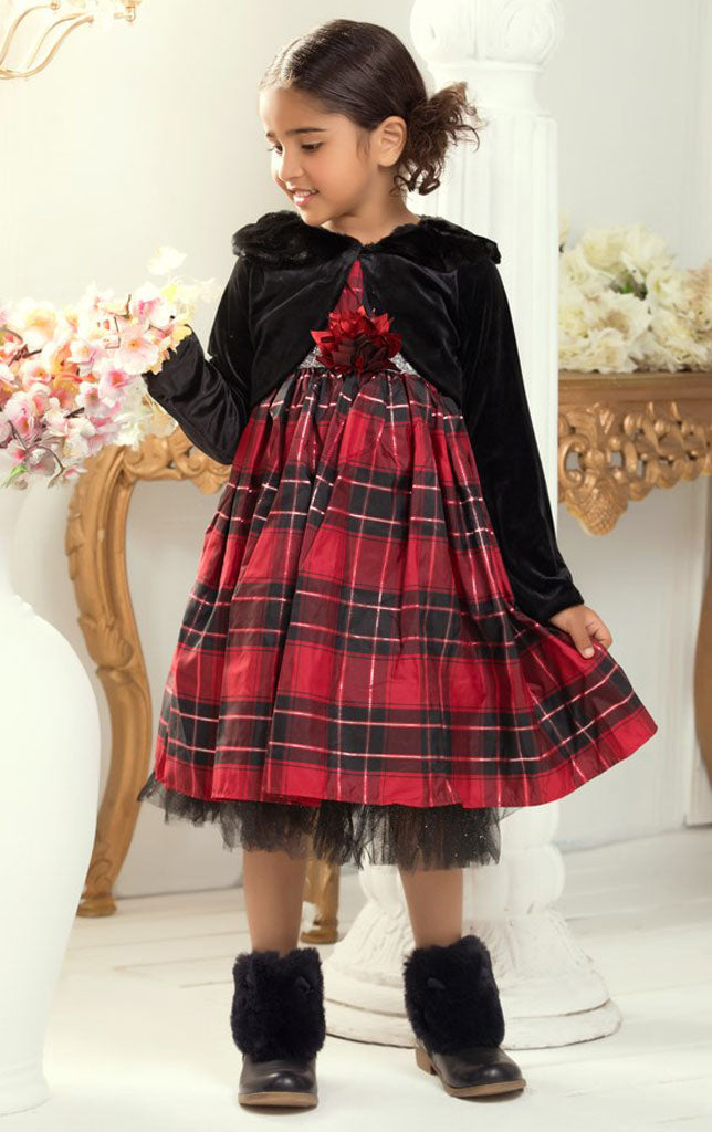 Cotton Net Frock with Bolero | GFC16 | F217 - SANA'S