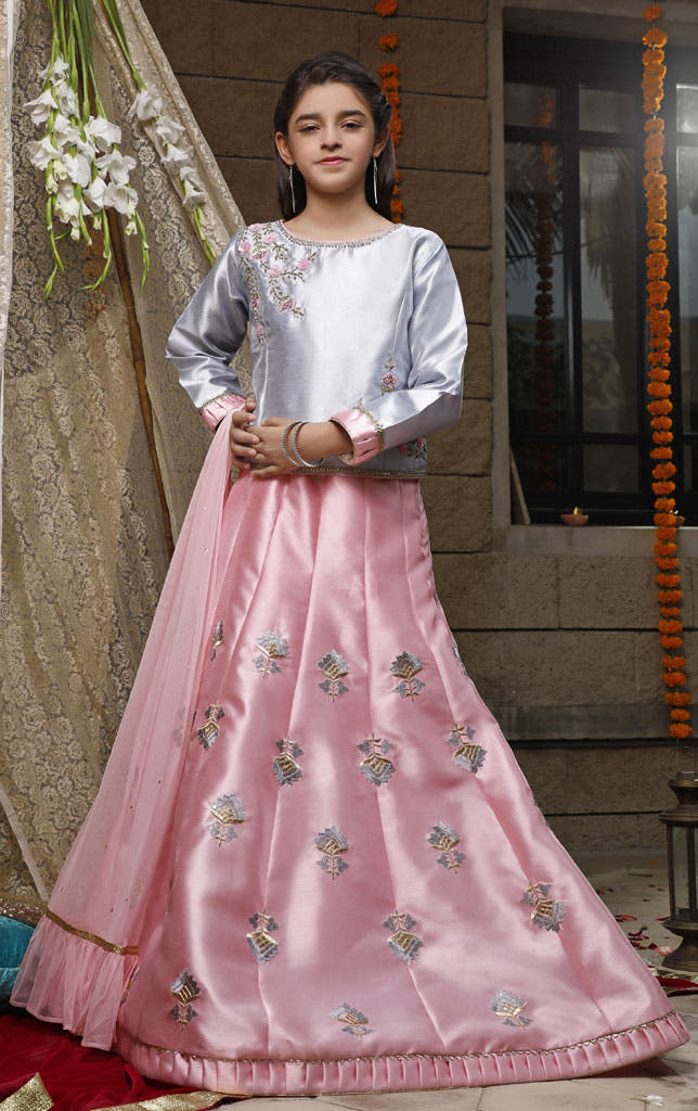 SANA'S red embroidered lehenga Pakistan occasion wear