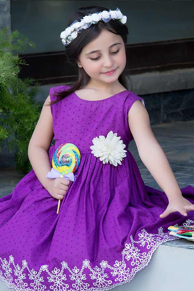 Embroidered Cotton Frock | GFC16 | D905 - SANA'S