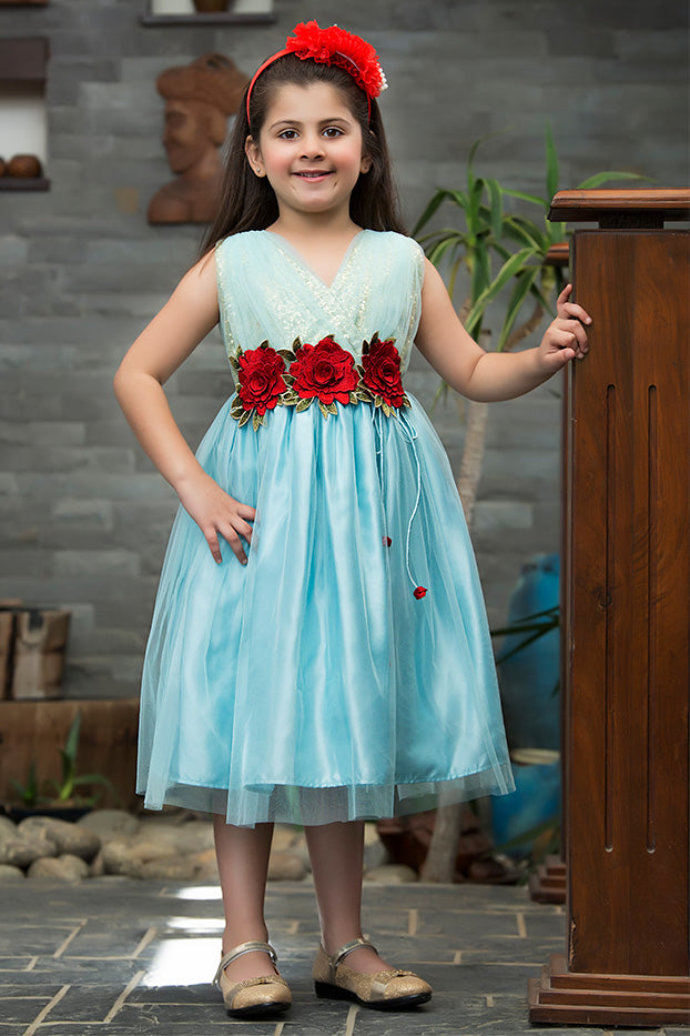 Embroidered Net Frock | GFC16 | D-908 - SANA'S