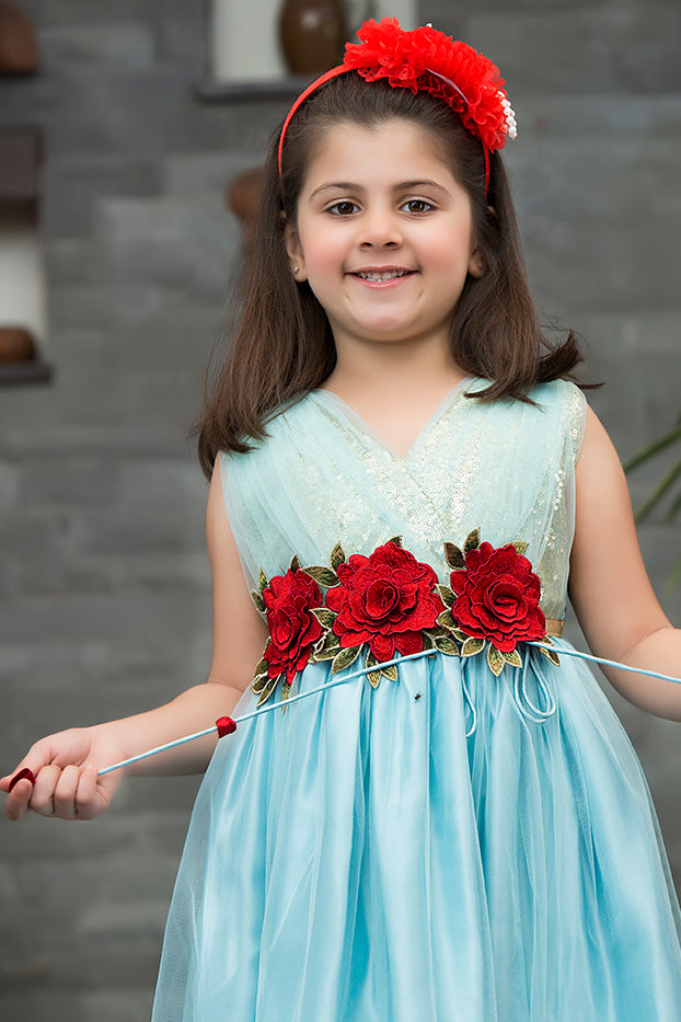 Embroidered Net Frock | GFC16 | D-908 - SANA'S
