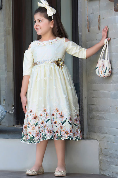 Embroidered Net Frock | GFC16 | F913 - SANA'S