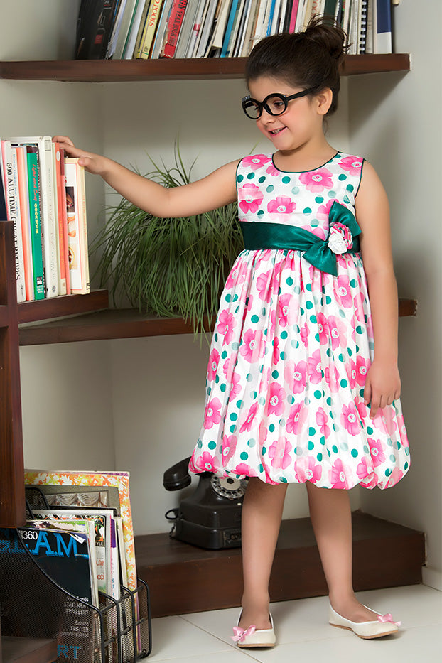 Printed Net Frock | GFC16 | D-915 - SANA'S