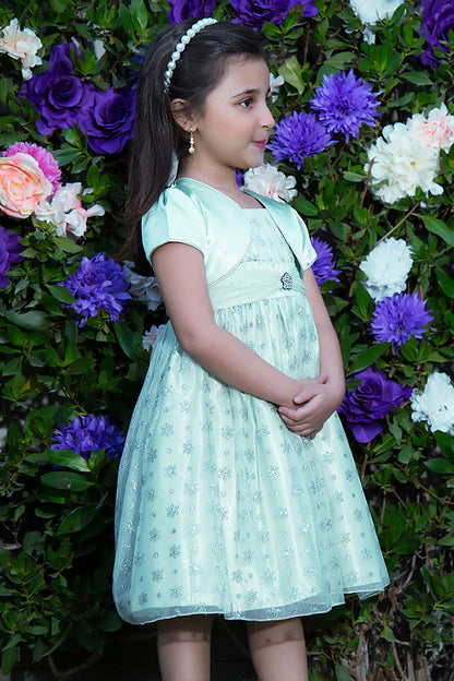 Net Bolero Style Frock | GFC16 | F918 - SANA'S