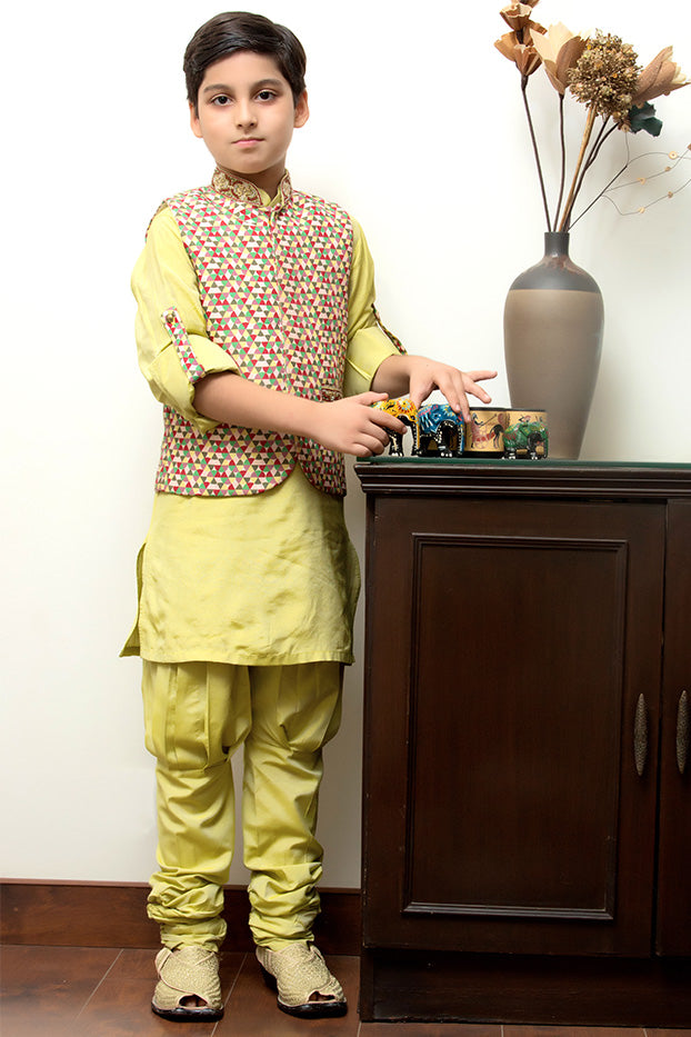 Printed Waist Coat Suit | BFC16 | B522 - SANA'S