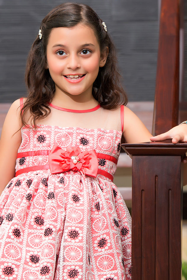 Cotton Net Frock | GFC16 | F923 - SANA'S