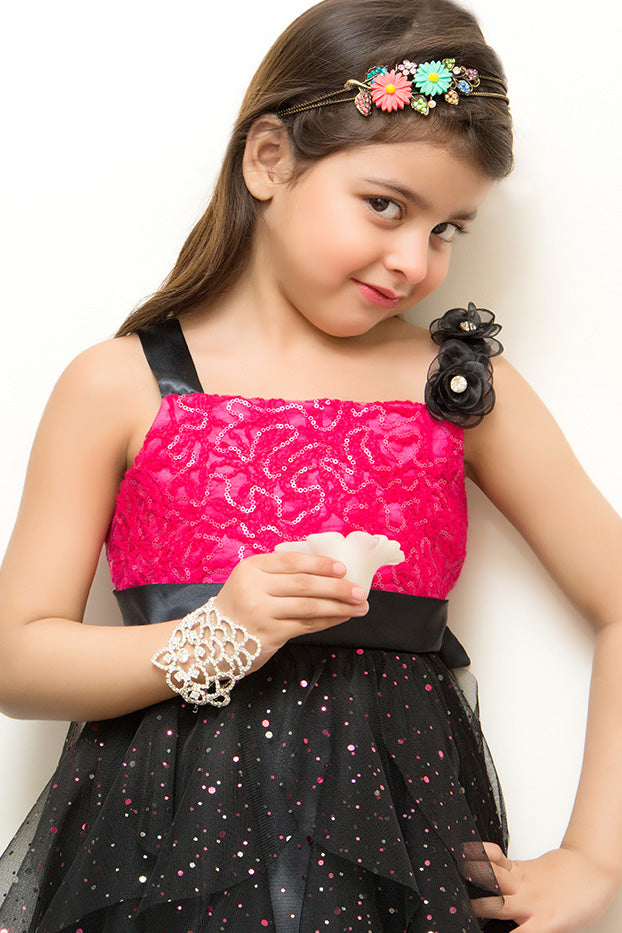 Sequins Net Frock | GFC16 | F928 - SANA'S
