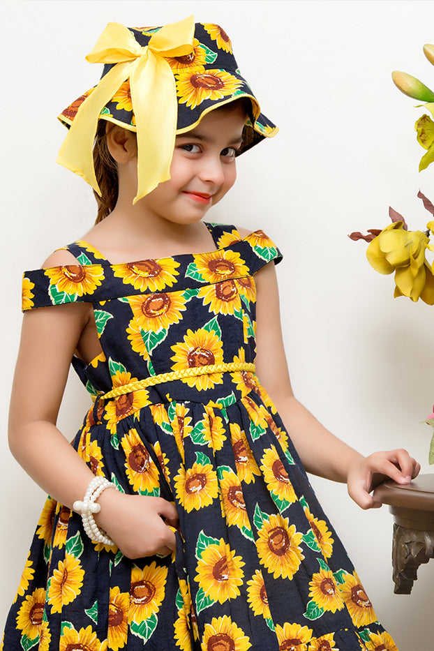 Cotton Flower Frock | GFC16 | F924 - SANA'S