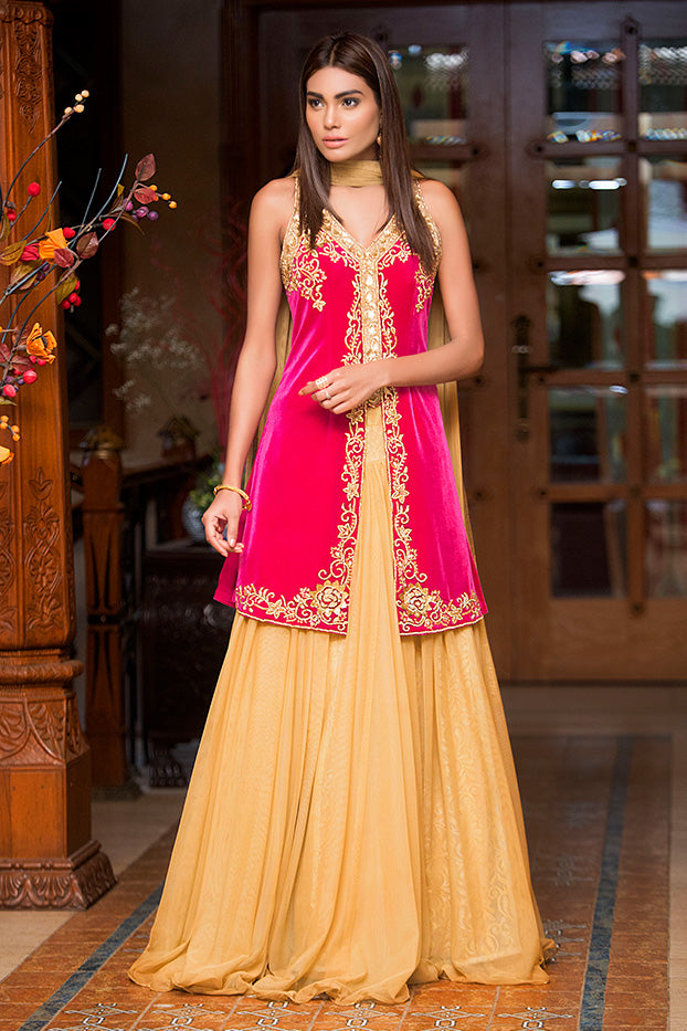 Open shirt with sharara outlet
