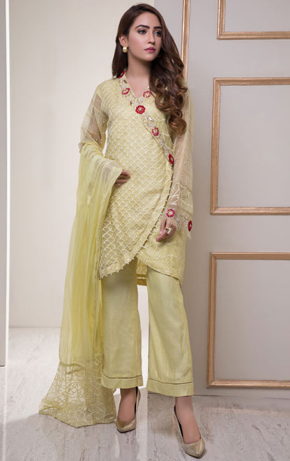 Self Embroidered Organza Symmetrical 3pc Suit | SHAHIZAIB Vol 2 | S739