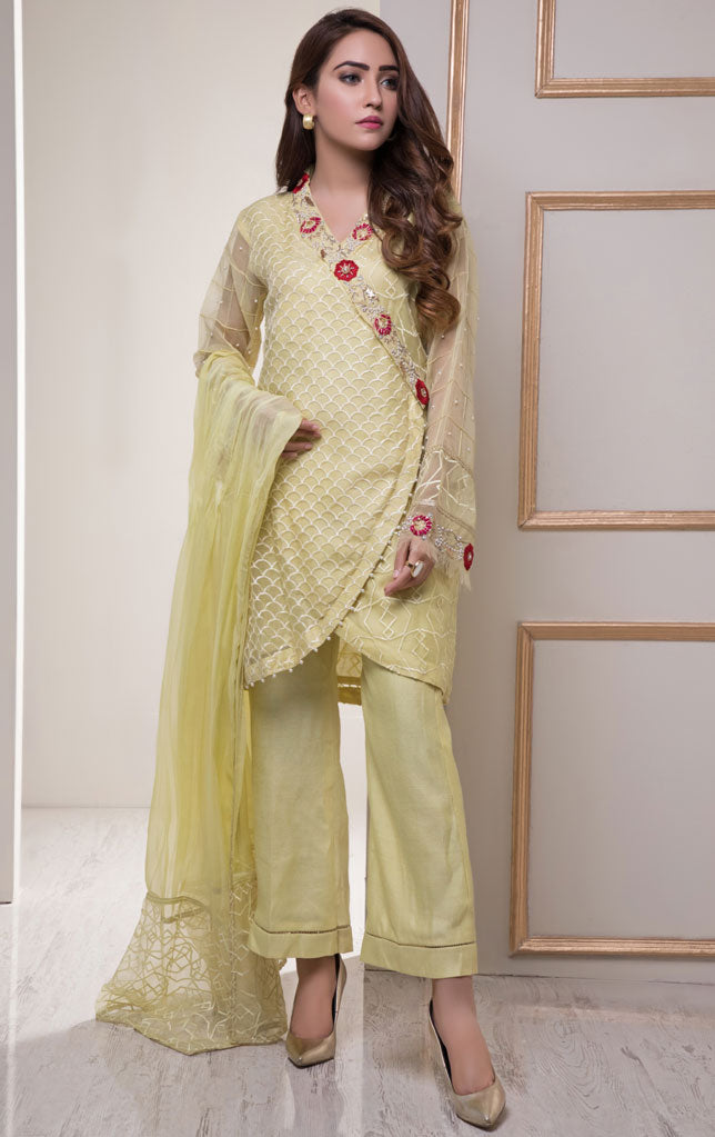 Self Embroidered Organza Symmetrical 3pc Suit | SHAHIZAIB Vol 2 | S739