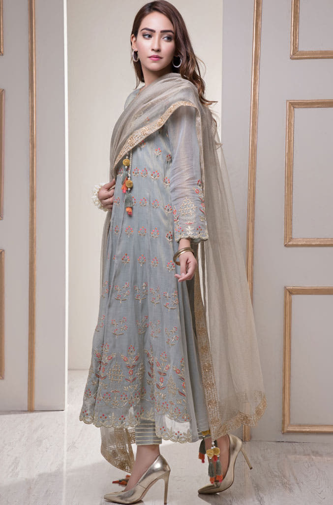 SANA'S red embroidered suit Pakistan occasion wear