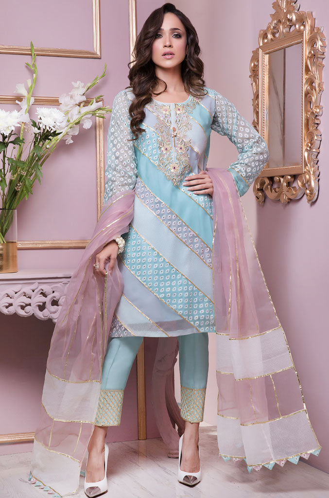 Mirror Embroidered Fine Net Lehenga Choli | SHAHIZAIB Vol 2 | S748