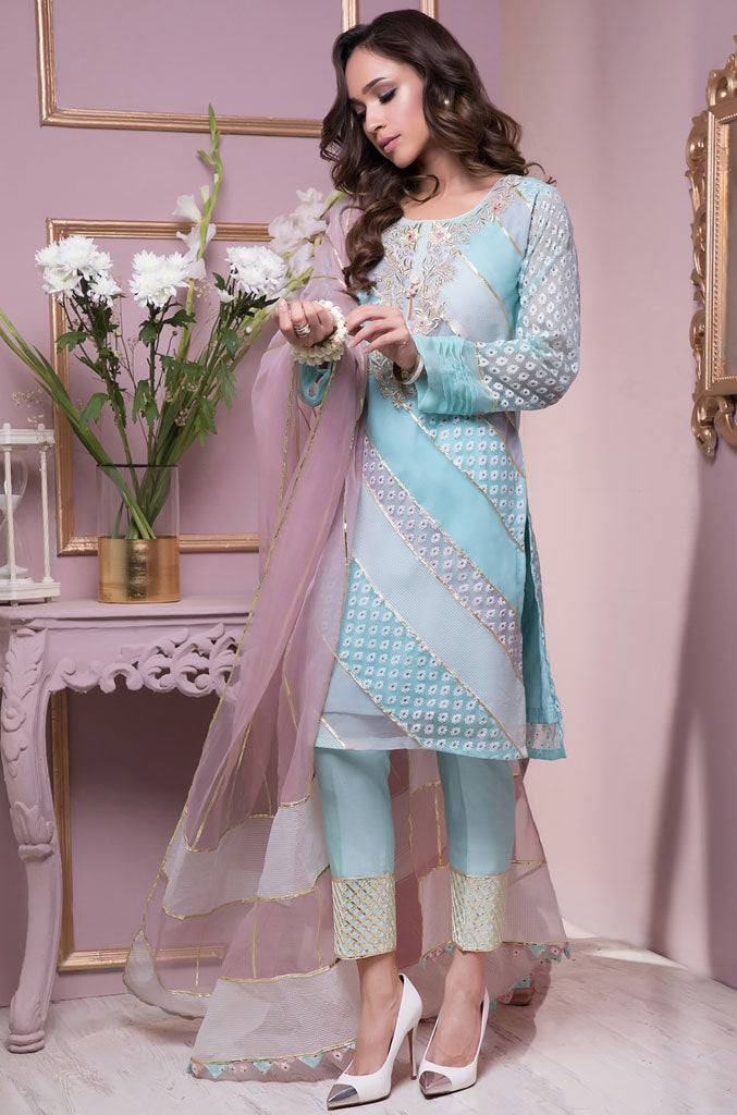 Mirror Embroidered Fine Net Lehenga Choli | SHAHIZAIB Vol 2 | S748