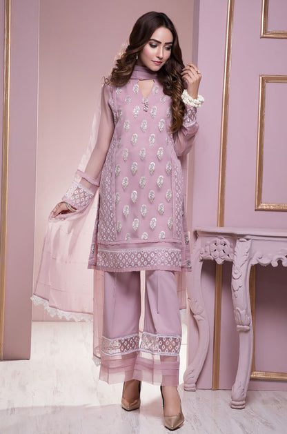 Screen Printed Sequins Handwork Raw Silk 3pc Suit | SHAHIZAIB Vol 2 | S749